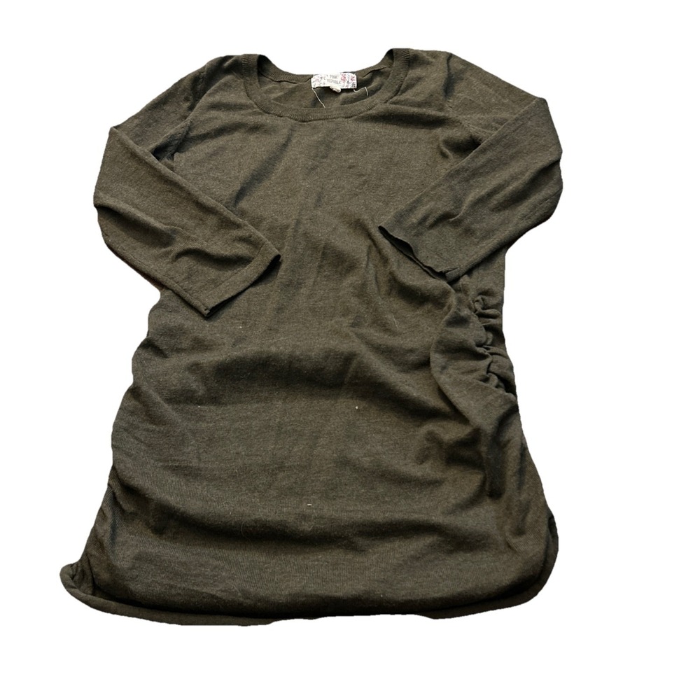 Pink Republic Womens Dress Long Sleeve Green‎ Cinched Sides - Size Large